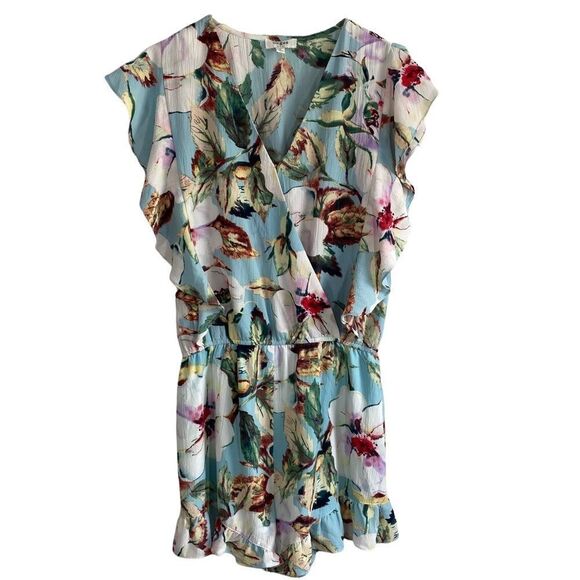 UMGEE - WOMEN’S FLUTTER SLEEVE FLORAL ROMPER - SIZE SMALL & GOOD CONDITION - B22 - Picture 1 of 14